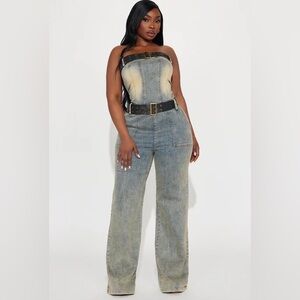 Fashion Nova Denim Jumpsuit